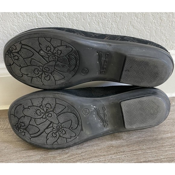 Dansko Olivia Slip Ons Shoes Bronze Snake Print Sz 36 5.5 to 6 Comfy Loafers - Picture 8 of 8